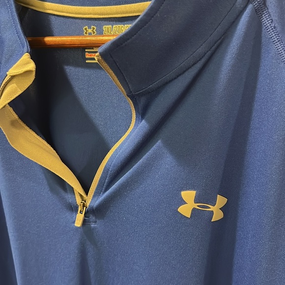 Under Armour 1/4 zip heat gear long sleeve performance shirt - Picture 4 of 7
